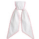 White Sash w/Pink Scalloped Edge
