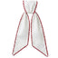 White Sash w/Red Scalloped Edge