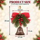 Hanging Christmas bell dimensions: overall height 25 cm, width 12.5 cm, bell 7.5 by 6.5 cm