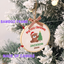 Personalized Embroidered Baby's First Christmas Ornament 2026 - Santa Teddy Bear and Christmas Tree - Image 2