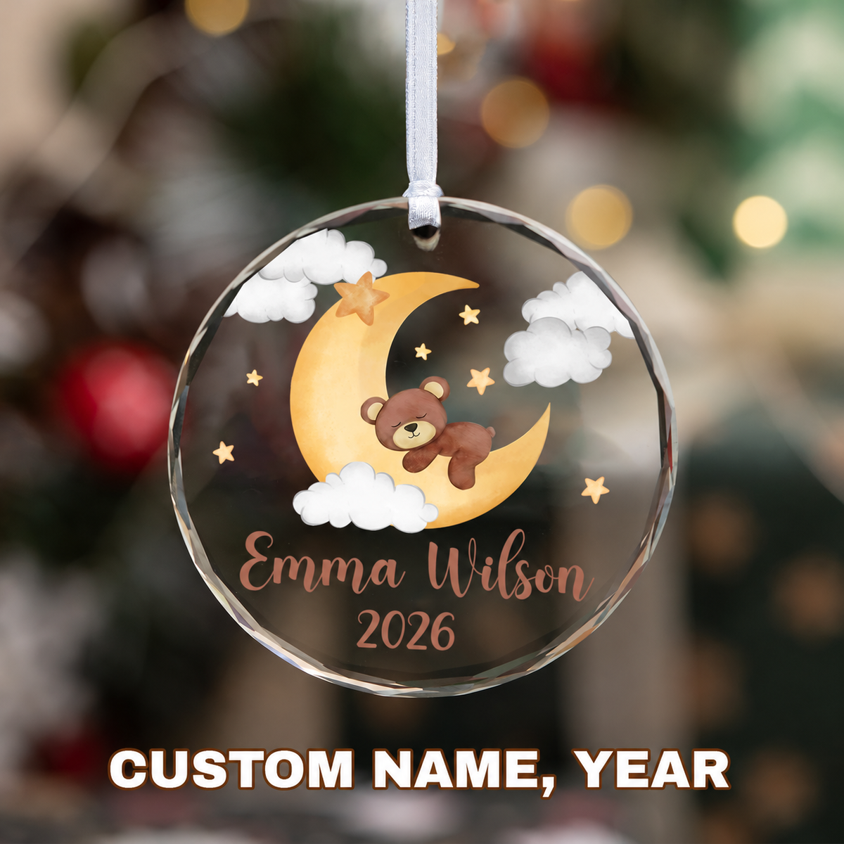 MeMate Baby's First Christmas Ornament 2026, Personalized Baby Ornaments with Name, Baby Ornament for Boys Girls, Christmas Baby Keepsakes for Newborn Infant Son Daughter - Updated image 3