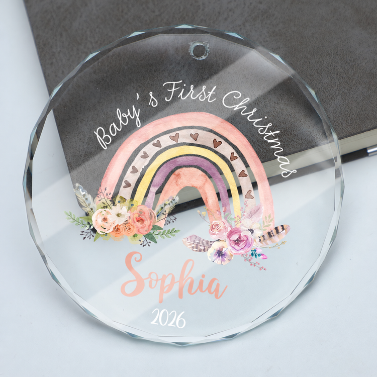 MeMate Baby's First Christmas Ornament 2026, Personalized Baby Ornaments with Name, Baby Ornament for Boys Girls, Christmas Baby Keepsakes for Newborn Infant Son Daughter - Updated image 1
