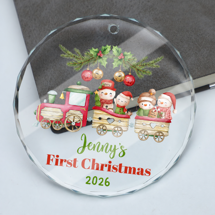 MeMate Baby's First Christmas Ornament 2026, Personalized Baby Ornaments with Name, Baby Ornament for Boys Girls, Christmas Baby Keepsakes for Newborn Infant Son Daughter - Updated image 1