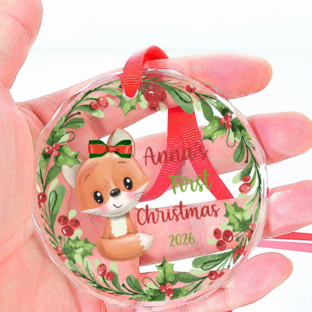 MeMate Baby's First Christmas Ornament 2026, Personalized Baby Ornaments with Name, Baby Ornament for Boys Girls, Christmas Baby Keepsakes for Newborn Infant Son Daughter - Updated image 6