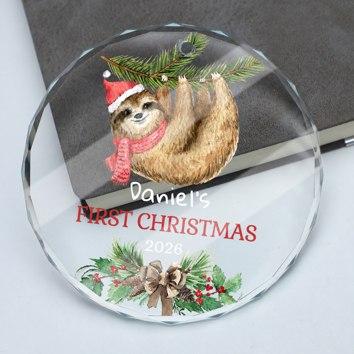 MeMate Baby's First Christmas Ornament 2026, Personalized Baby Ornaments with Name, Baby Ornament for Boys Girls, Christmas Baby Keepsakes for Newborn Infant Son Daughter - Updated image 1