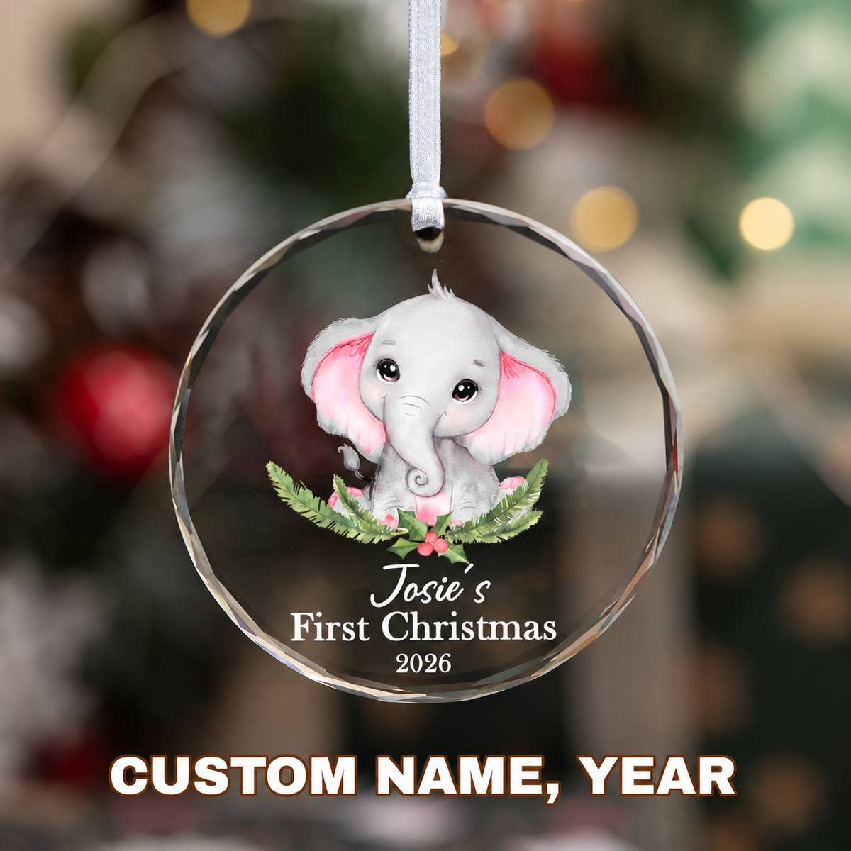 MeMate Baby's First Christmas Ornament 2026, Personalized Baby Ornaments with Name, Baby Ornament for Girls, Christmas Baby Keepsakes for Newborn Infant Son Daughter - Updated image 3