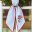 US Flag With Flowers Wreath Sash for Front Door, Patriotic Wreath Sash 54x5 Inch, Personalized Embroidered Monogram Sash, Independence Day Front Door Decor, America Flag with Bow Wreath Sashes