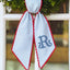 Monogram Wreath Sash Bow for Front Door, Personalized Initial Name Wreath Sash, Summer Wreath Sash, Monogramed Embroidery Ribbon with Adjustable Bow Knot Farmhouse Door Wreath Decor, Housewarming Gift for Family Friends