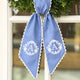 Purple Hydrangea Wreath Sash for Front Door, Personalized Initial Name Wreath Sash, Monogramed Embroidered Ribbon with Adjustable Bow Knot Farmhouse Door Wreath Decor, Gift for Family Friends (Copy)