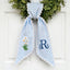 Daisy Wreath Sash for Front Door, Embroidered Flowers Wreath Sash 54x5 Inch, Personalized Initial Monogram Sash Front Door Decor, Bow Ribbon Wreath Sashes for Family Friends