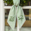 Lily Of The Valley Wreath Sash for Front Door, Embroidered Flowers Wreath Sash 54x5 Inch, Personalized Initial Monogram Sash Front Door Decor, Bow Wreath Sashes for Family Friends