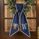 Daisy Wreath Sash for Front Door, Embroidered Flowers Wreath Sash 54x5 Inch, Personalized Initial Monogram Sash Front Door Decor, Bow Ribbon Wreath Sashes