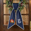 Embroidered Fall Wreath Sash Bow with Initials, Personalized Monogram Wreath Sashes 54x5 in, Mushroom Wreath Ribbon for Front Door, Garland Accessories, Autumn Farmhouse Door Wreath Decor