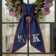 Chihuahua with US Flag Wreath Sash for Front Door, Personalized Initial Name Wreath Sash, Patriotic Wreath Sash, Monogramed Embroidered Ribbon with Adjustable Bow Knot Farmhouse Door Wreath Decor, 4th July Gift for Family Friends