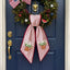 Daisy Wreath Sash for Front Door, Embroidered Flowers Wreath Sash 54x5 Inch, Personalized Initial Monogram Sash Front Door Decor, Bow Ribbon Wreath Sashes