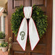 Fall Wreath Sash Bow Embroidered Initials, Personalized Monogram Wreath Sashes 54x5 in, Pumpkins Wreath Ribbon for Front Door, Garland Accessories, Autumn Farmhouse Door Wreath Decor