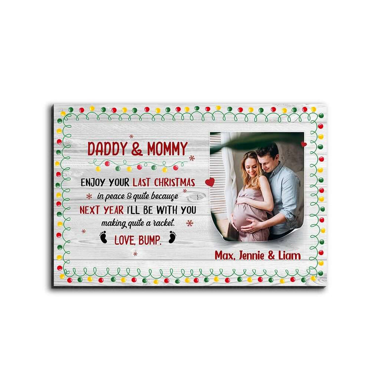 Next Year I'll Be With You Personalized Photo Desktop Plaque