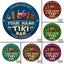 MeMate Custom Tiki Bar Sign - Personalized Wooden Name Sign for Tiki Lounge, Backyard, Patio, Beach Bar, Party Decors - Vintage Rustic Round Printed Wood Signs Wall Hanging Decorative