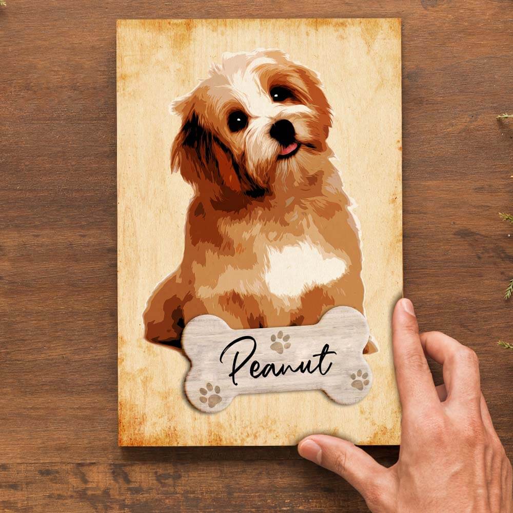 Pet Portrait Personalized Desktop Plaque