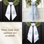 Monogram Wreath Sash Bow for Front Door, Hydrangea Wreath Ribbon with Adjustable Bow Knot Farmhouse Door Wreath Decor, Flowers Monogram Embroidered Sash for Holiday,Wedding,Memorial
