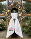 Personalized Pink Hydrangea Wreath Sash 54x5, Embroidered Hydrangea Wreath Sash Bow, Monogram Door Decor, Spring Toile Front Door Bow, Embroidered Holiday Sash