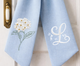 Monogram Wreath Sash Bow for Front Door, Hydrangea Wreath Ribbon with Adjustable Bow Knot Farmhouse Door Wreath Decor Monogram Embroidered Sash for Holiday,Wedding,Memorial