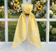 Monogram Wreath Sash Bow for Front Door, Personalized Initial Name, Monogramed Embroidered Ribbon with Adjustable Bow Knot Farmhouse Door Wreath Decor, Gift for Family Friends