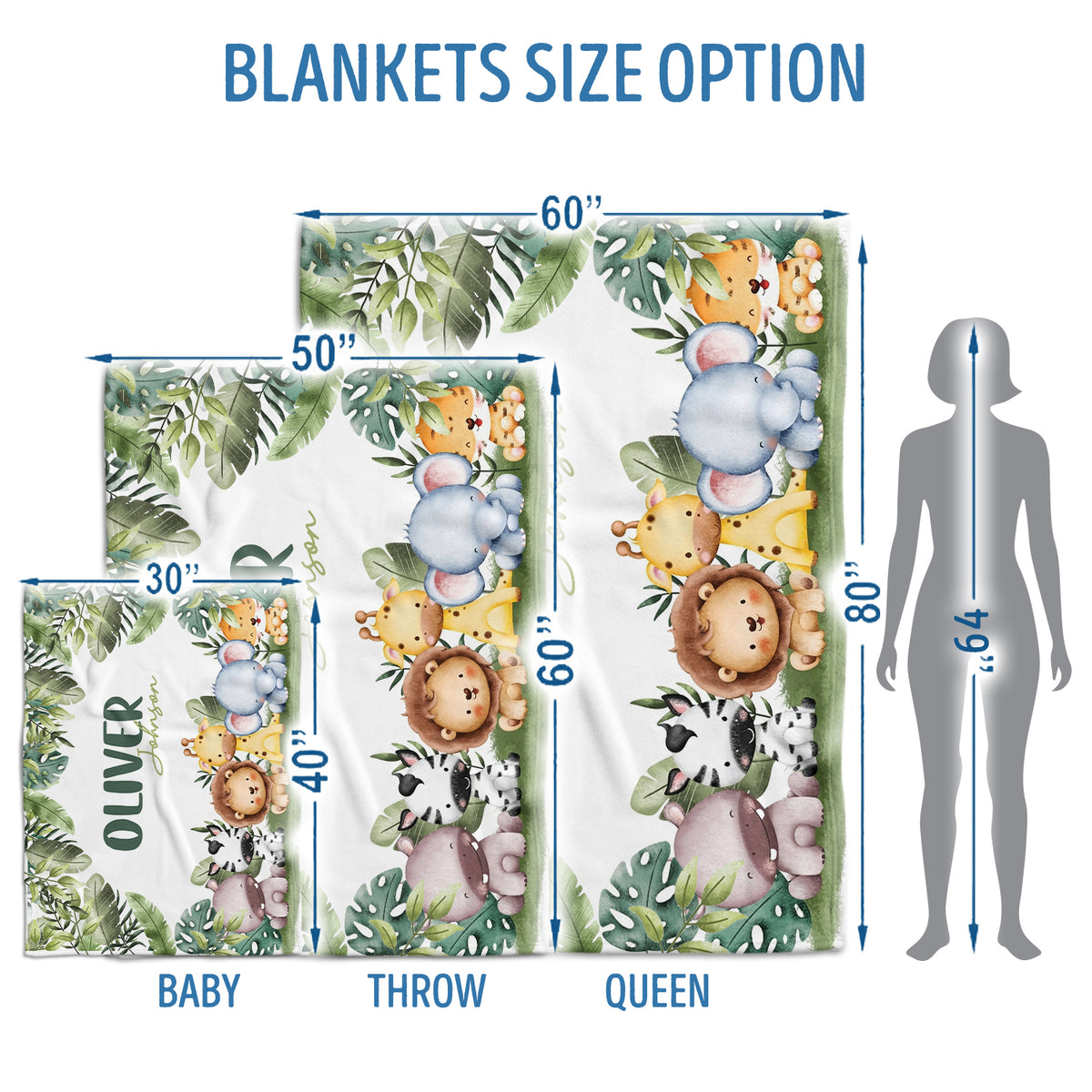 Woodland Baby Blankets, Personalized Baby Blankets for Boys, Custom Baby Woodland Blanket Name, Baby Blankets With Name, Woodland Animals Swaddle Blanket, Plush Blankets for Son Daughter Newborn