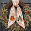 Fall Wreath Sash Bow Embroidered Initials, Personalized Monogram Wreath Sashes 54x5 in, Autumn Wreath Ribbon for Front Door, Garland Accessories, Farmhouse Door Wreath Decor, Pumpkins Monogram Sash