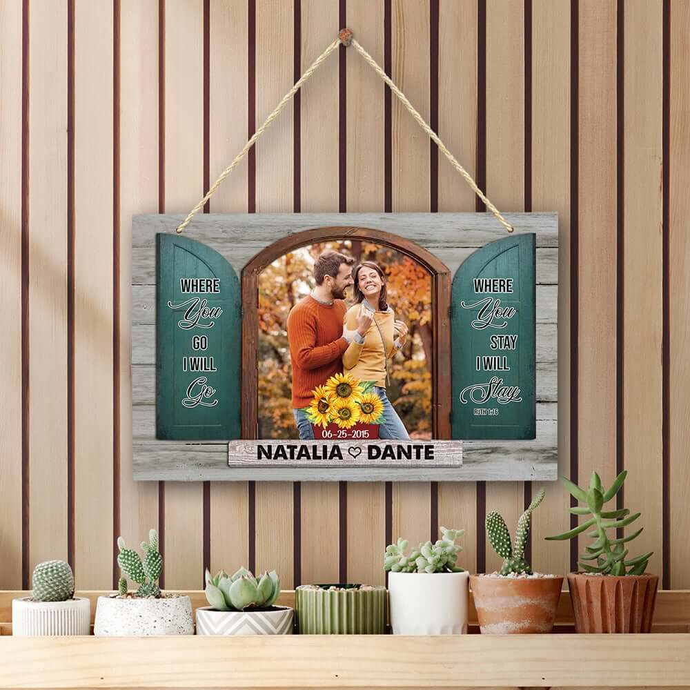 Where You Go I Will Go Personalized Wood Pallet Sign