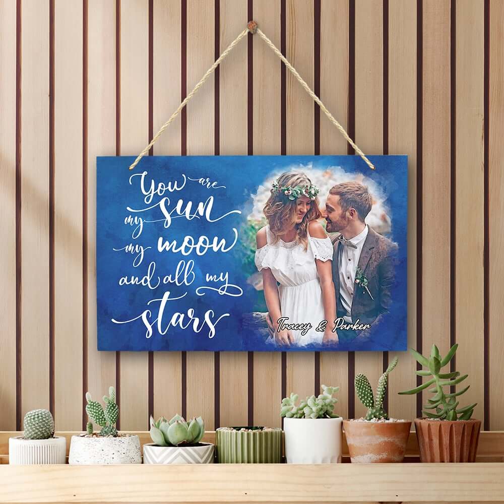 You Are My Sun My Moon And My Stars Personalized Wood Pallet Sign