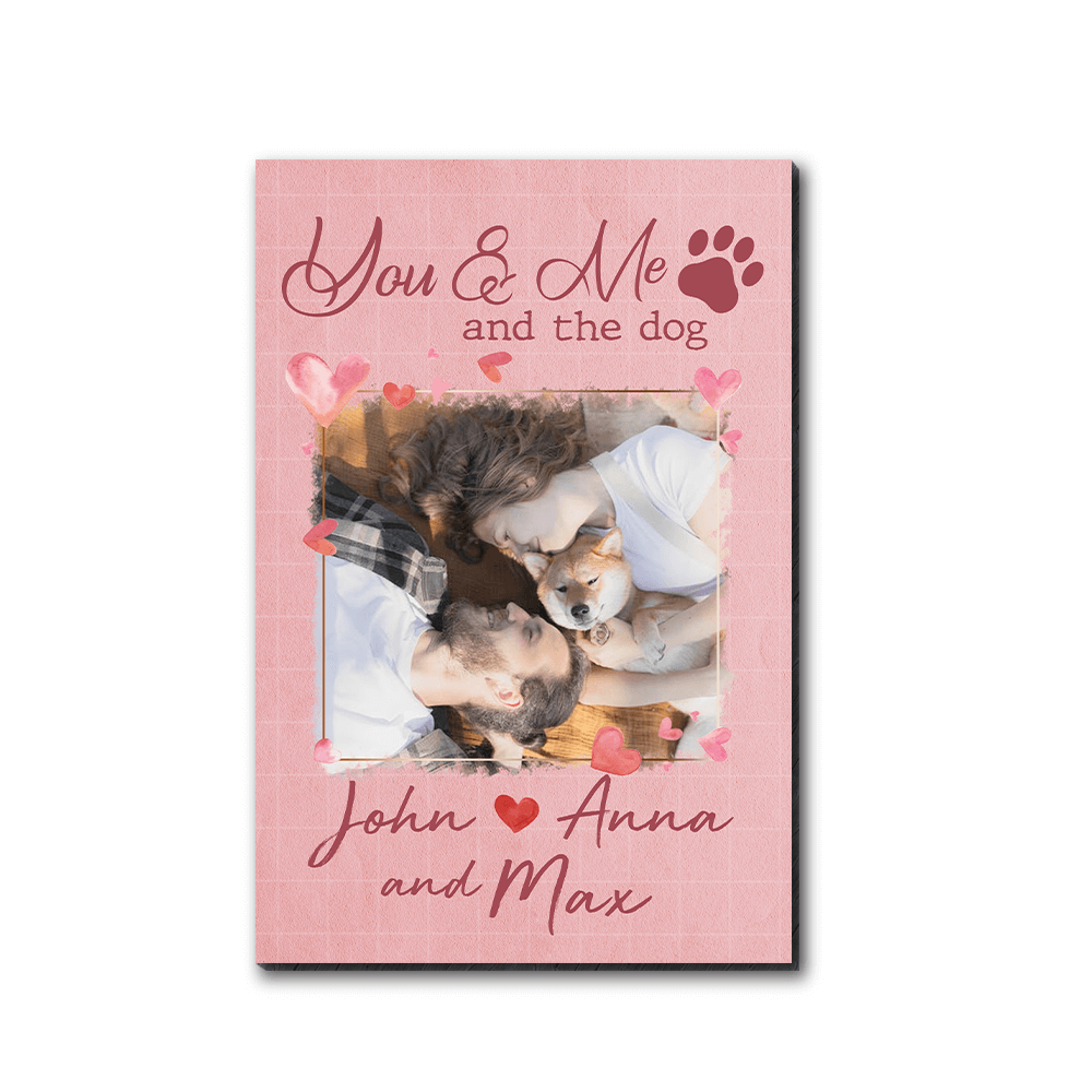 You & Me And The Dogs Desktop Plaque