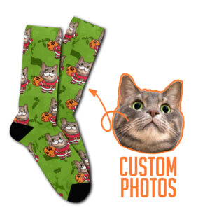 Funny Cat Christmas Socks