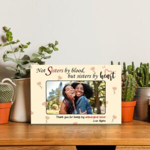 Not Sisters By Blood But Sisters By Heart Desktop Plaque