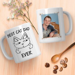 Best Cat Dad Ever Customized Photo Personalized Mug