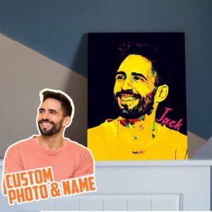 Custom Faceless Color Block Digital Portrait From Photo Canvas