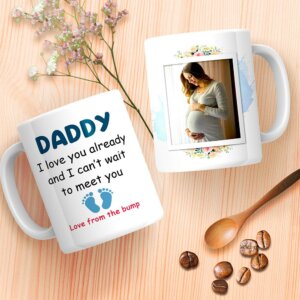 Daddy I Can't Wait To Meet You Personalized Mug