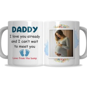 Daddy I Can't Wait To Meet You Personalized Mug