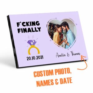 Finally Love Personalized Photo Desktop Plaque