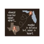 Friends Forever Never Apart Maybe In Distance - Customized Canvas Print, Personalized Friends Bestie Gifts