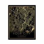 Gold Map Canvas