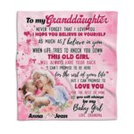 Granddaughter Never Forget That I Love You Blanket