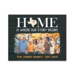 Home Is Where Our Story Begins Personalized Canvas