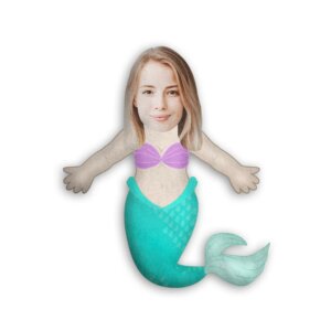 Mermaid Girl Custom Photo Pillow