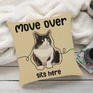 Move Over The Dog Cat Sits Here Pillow