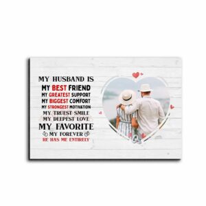 My Husband Is My Best Friend My Greatest Support Personalized Photo Desktop Plaque