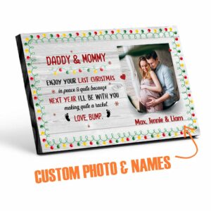 Next Year I'll Be With You Personalized Photo Desktop Plaque