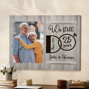Old Couple Annoying Each Other Canvas