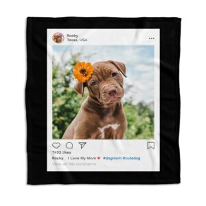 Picture Dog Pet Photo Blanket
