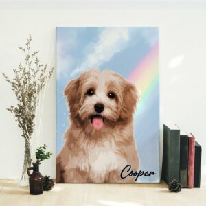Rainbow Pet Custom Portrait Canvas